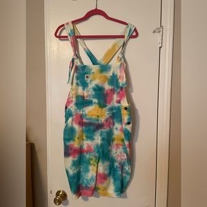 Lucy & Yak Timmy Tie Dye Short Overalls